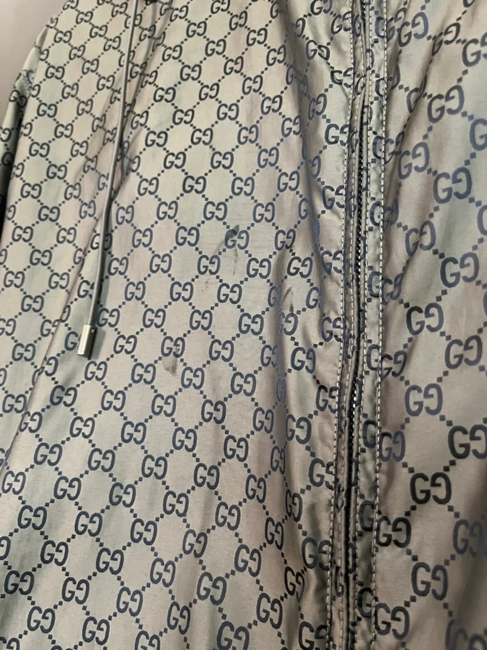 Gucci GG Supreme Monogram Bomber Jacket - Men’s XXL Tan Brown - Authentic